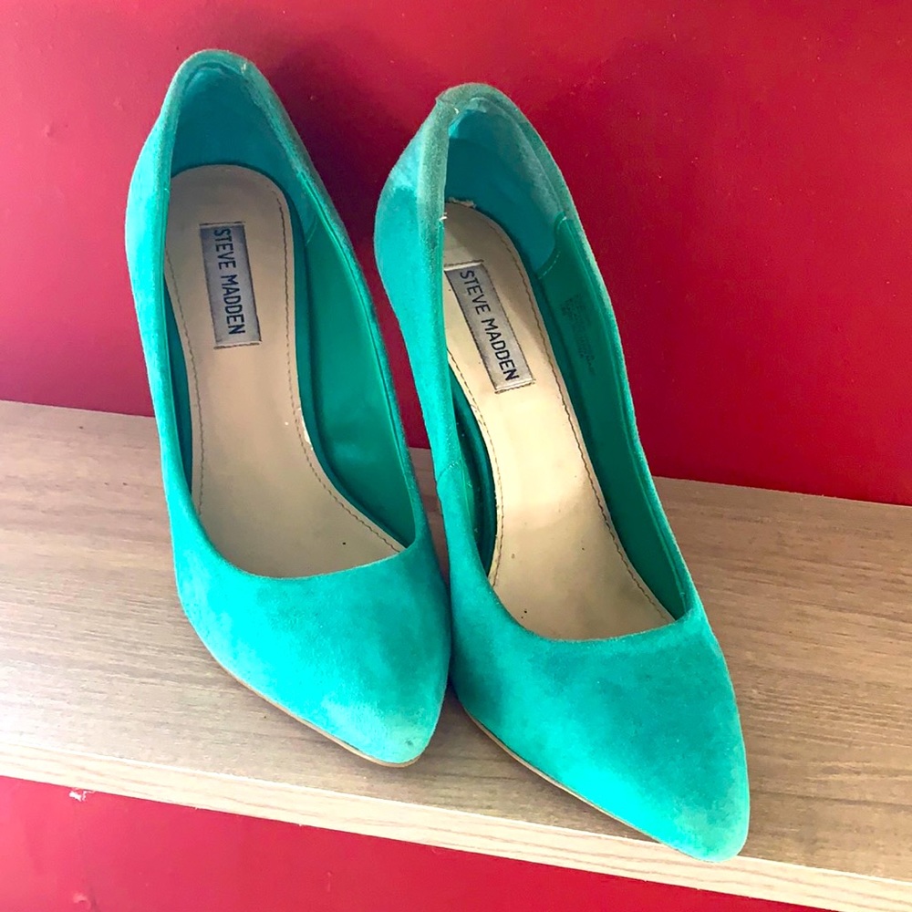 Steve Madden green heels. Gently worn